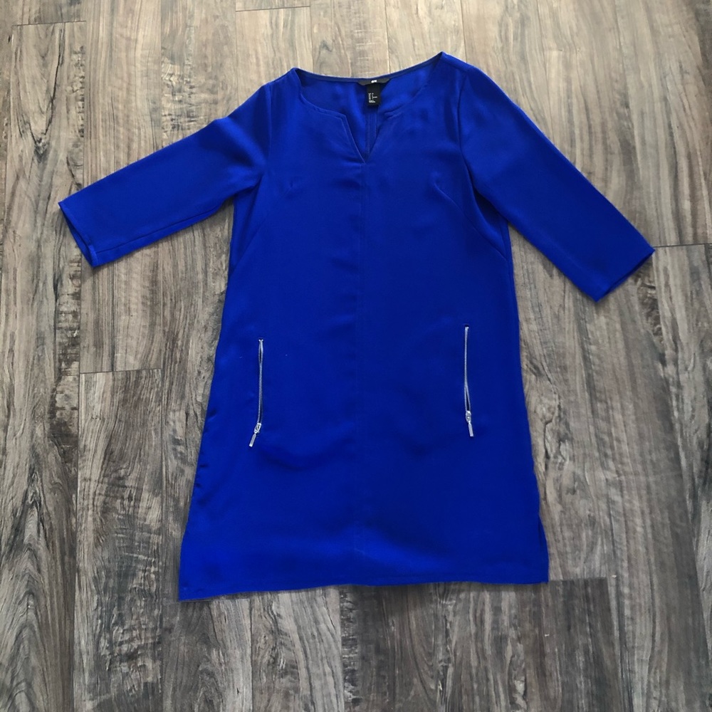 Cobalt Blue Midi H&M Dress. Size 6